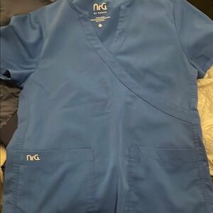 NRG by Barco Women's Blue Scrub Top